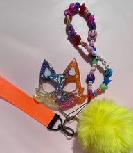 Load image into Gallery viewer, Lisa Frank Fancy Kitty with beaded lanyard
