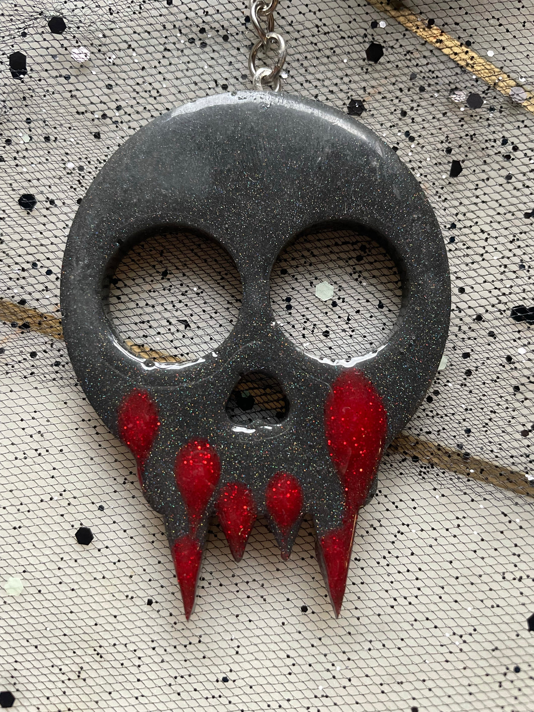 Blood Drip Holo Skull