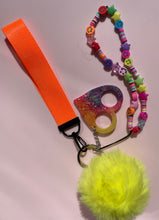 Load image into Gallery viewer, Lisa Frank Small Heart with beaded lanyard
