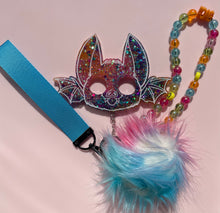 Load image into Gallery viewer, Lisa Frank Bat with beaded lanyard
