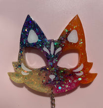 Load image into Gallery viewer, Lisa Frank Fancy Kitty with beaded lanyard
